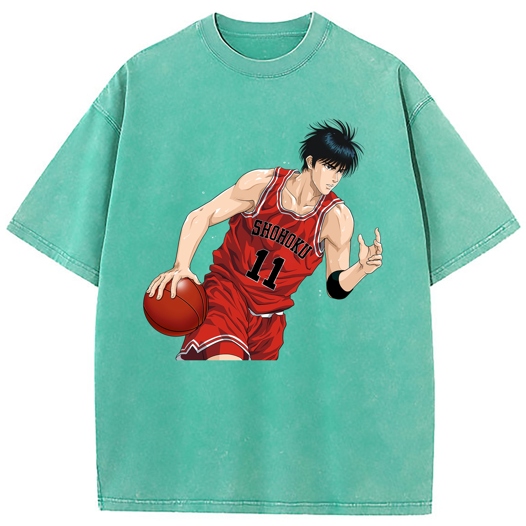 （画像用） SLAM DUNK／スラムダンク 綿100% ヴィンテージ風 半袖Tシャツ（フロントプリント）